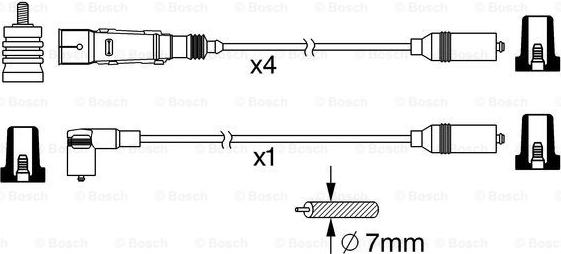 BOSCH 0 986 356 381 - Augstsprieguma vadu komplekts autodraugiem.lv