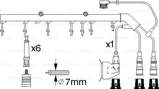 BOSCH 0 986 356 326 - Augstsprieguma vadu komplekts autodraugiem.lv