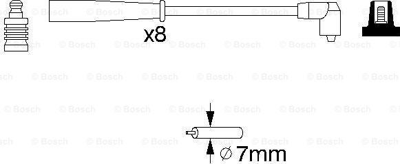 BOSCH 0 986 356 707 - Augstsprieguma vadu komplekts autodraugiem.lv