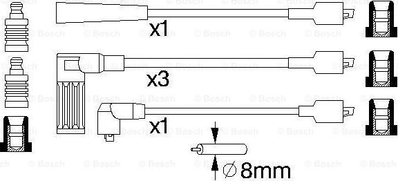 BOSCH 0 986 356 792 - Augstsprieguma vadu komplekts autodraugiem.lv