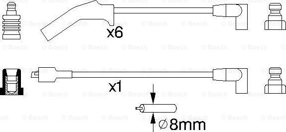 BOSCH 0 986 356 783 - Augstsprieguma vadu komplekts autodraugiem.lv