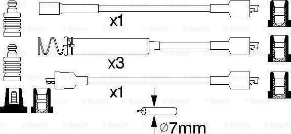 BOSCH 0 986 356 722 - Augstsprieguma vadu komplekts autodraugiem.lv