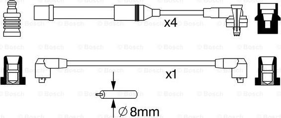 BOSCH 0 986 357 051 - Augstsprieguma vadu komplekts autodraugiem.lv