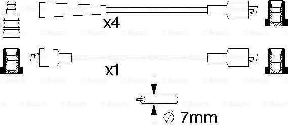 BOSCH 0 986 357 082 - Augstsprieguma vadu komplekts autodraugiem.lv