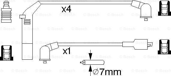 BOSCH 0 986 357 142 - Augstsprieguma vadu komplekts autodraugiem.lv