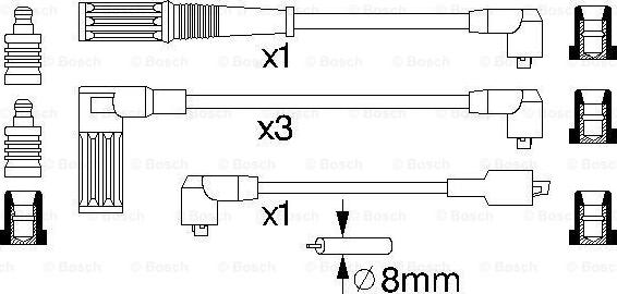 BOSCH 0 986 357 119 - Augstsprieguma vadu komplekts autodraugiem.lv