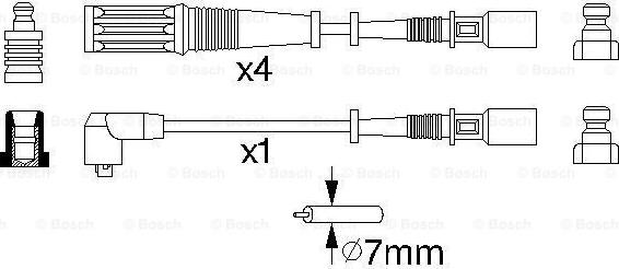 BOSCH 0 986 357 130 - Augstsprieguma vadu komplekts autodraugiem.lv