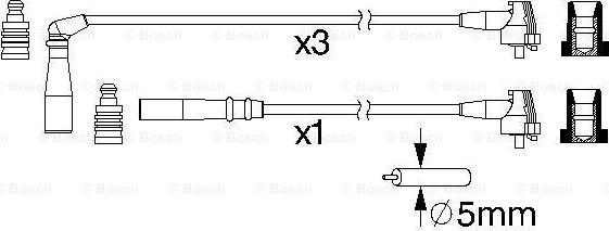 BOSCH 0 986 357 206 - Augstsprieguma vadu komplekts autodraugiem.lv