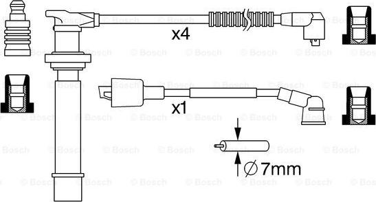 BOSCH 0 986 357 280 - Augstsprieguma vadu komplekts autodraugiem.lv