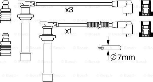 BOSCH 0 986 357 239 - Augstsprieguma vadu komplekts autodraugiem.lv