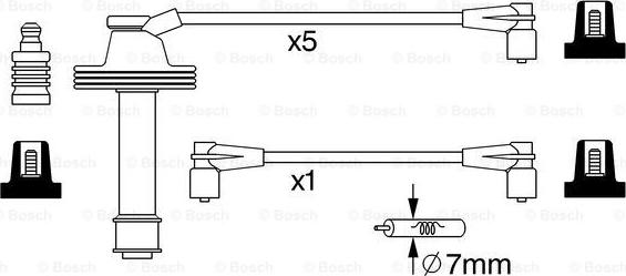 BOSCH 0 986 357 232 - Augstsprieguma vadu komplekts autodraugiem.lv