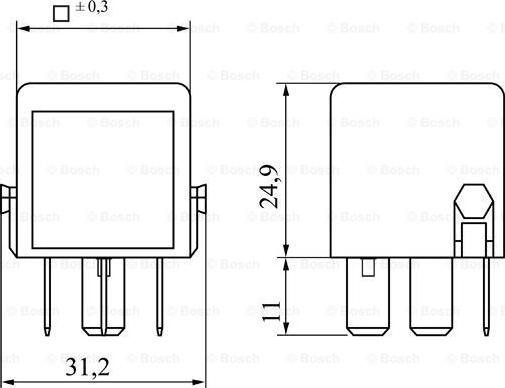 BOSCH 0 986 332 041 - Relejs, Darba strāva autodraugiem.lv