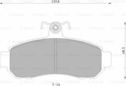 BOSCH 0 986 AB9 046 - Bremžu uzliku kompl., Disku bremzes autodraugiem.lv