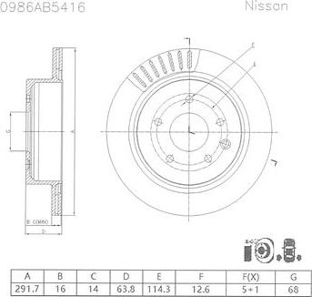 BOSCH 0 986 AB5 416 - Bremžu diski autodraugiem.lv