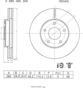 BOSCH F 026 A00 912 - Bremžu diski autodraugiem.lv