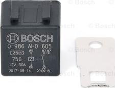 BOSCH 0 986 AH0 605 - Relejs, Darba strāva autodraugiem.lv