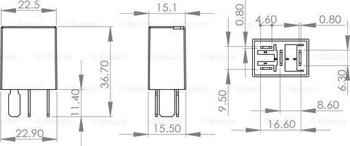 BOSCH 0 986 AH0 323 - Relejs, Darba strāva autodraugiem.lv