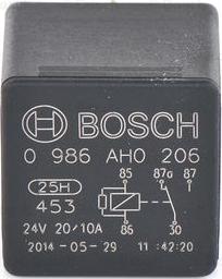 BOSCH 0 986 AH0 206 - Relejs, Darba strāva autodraugiem.lv