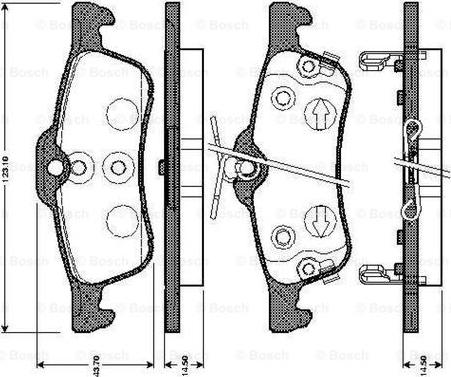 BOSCH 0 986 TB3 073 - Bremžu uzliku kompl., Disku bremzes autodraugiem.lv