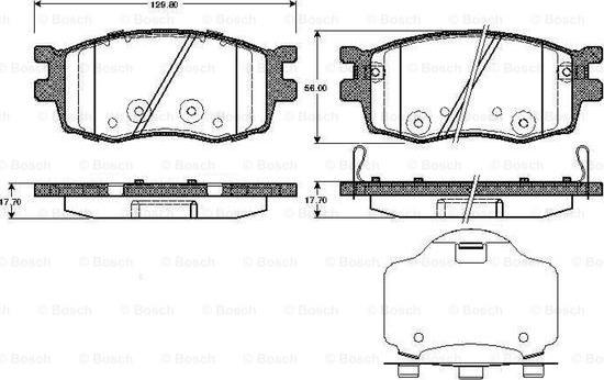 BOSCH 0 986 TB2 935 - Bremžu uzliku kompl., Disku bremzes autodraugiem.lv