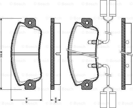 BOSCH 0 986 TB2 480 - Bremžu uzliku kompl., Disku bremzes autodraugiem.lv