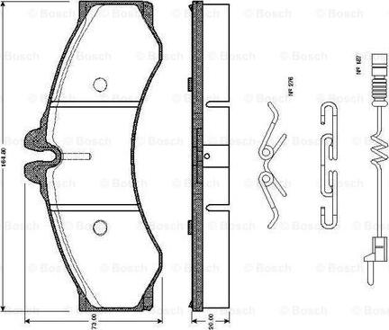 BOSCH 0 986 TB2 037 - Bremžu uzliku kompl., Disku bremzes autodraugiem.lv