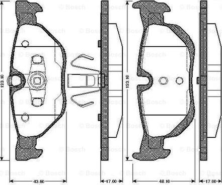 BOSCH 0 986 TB2 899 - Bremžu uzliku kompl., Disku bremzes autodraugiem.lv