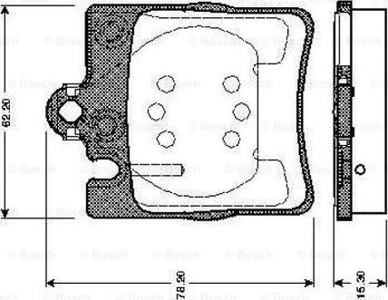 BOSCH 0 986 TB2 350 - Bremžu uzliku kompl., Disku bremzes autodraugiem.lv