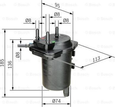 BOSCH 0 450 907 013 - Degvielas filtrs autodraugiem.lv