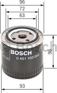 BOSCH 0 451 103 004 - Eļļas filtrs autodraugiem.lv