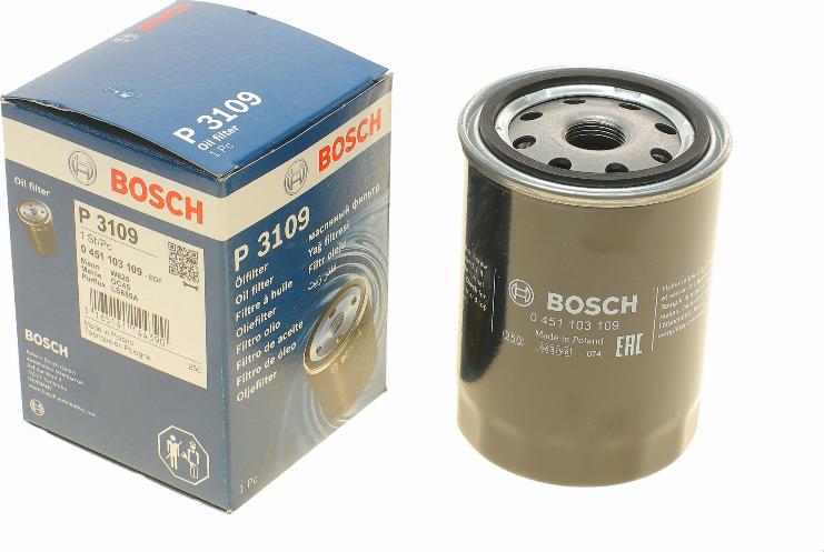 BOSCH 0 451 103 109 - Eļļas filtrs autodraugiem.lv