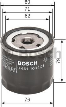 BOSCH 0 451 103 351 - Eļļas filtrs autodraugiem.lv