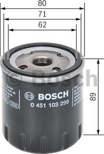 BOSCH 0 451 103 299 - Eļļas filtrs autodraugiem.lv