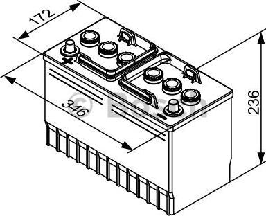 BOSCH 0 092 T30 350 - Startera akumulatoru baterija autodraugiem.lv