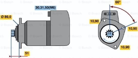 BOSCH 0 001 416 049 - Starteris autodraugiem.lv