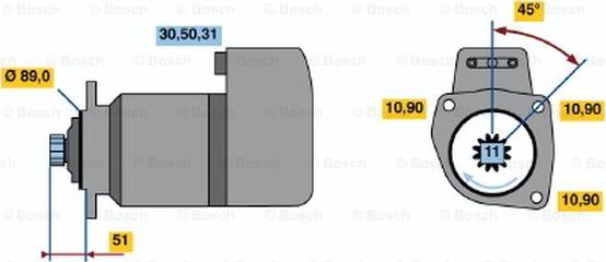 BOSCH 0 001 416 044 - Starteris autodraugiem.lv