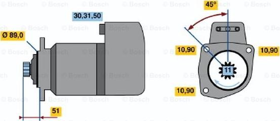 BOSCH 0 001 416 008 - Starteris autodraugiem.lv