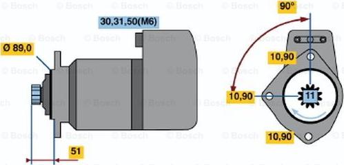 BOSCH 0 001 416 036 - Starteris autodraugiem.lv