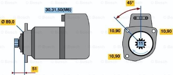 BOSCH 0 001 416 038 - Starteris autodraugiem.lv