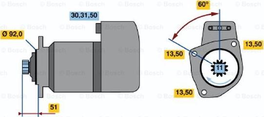 BOSCH 0 001 417 047 - Starteris autodraugiem.lv