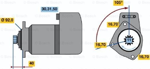 BOSCH 0 001 417 042 - Starteris autodraugiem.lv