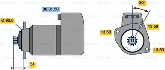 BOSCH 0 001 417 066 - Starteris autodraugiem.lv