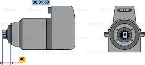 BOSCH 0 001 417 036 - Starteris autodraugiem.lv