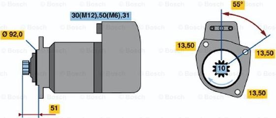 BOSCH 0 001 417 076 - Starteris autodraugiem.lv