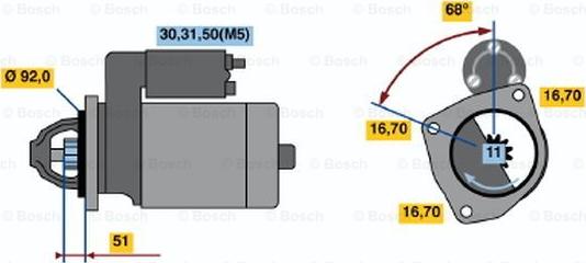 BOSCH 0 001 420 011 - Starteris autodraugiem.lv