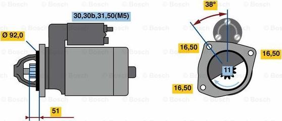 BOSCH 0 001 420 029 - Starteris autodraugiem.lv