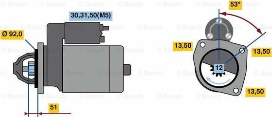 BOSCH 0 001 420 024 - Starteris autodraugiem.lv