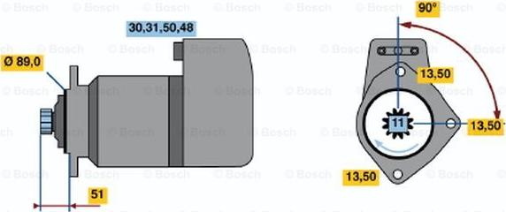 BOSCH 0 001 510 040 - Starteris autodraugiem.lv