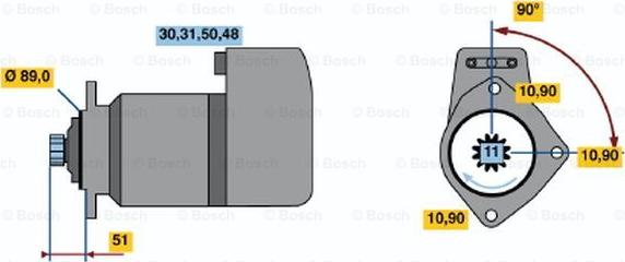 BOSCH 0 001 510 034 - Starteris autodraugiem.lv