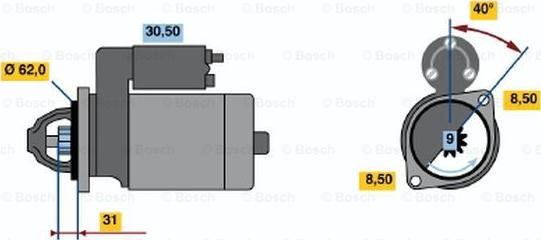 BOSCH 0 001 157 027 - Starteris autodraugiem.lv